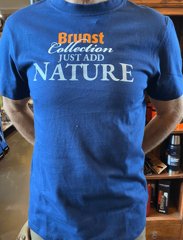 BRUNST T-SKJORTE JUST ADD NATUR BLÅ