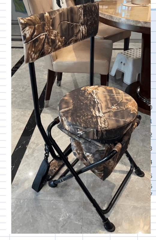 BRUNST POSTERINGSSTOL MED SVINGBART SETE